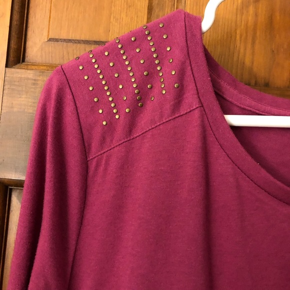 Women’s 3/4 length Fuchsia Tee - Picture 3 of 5